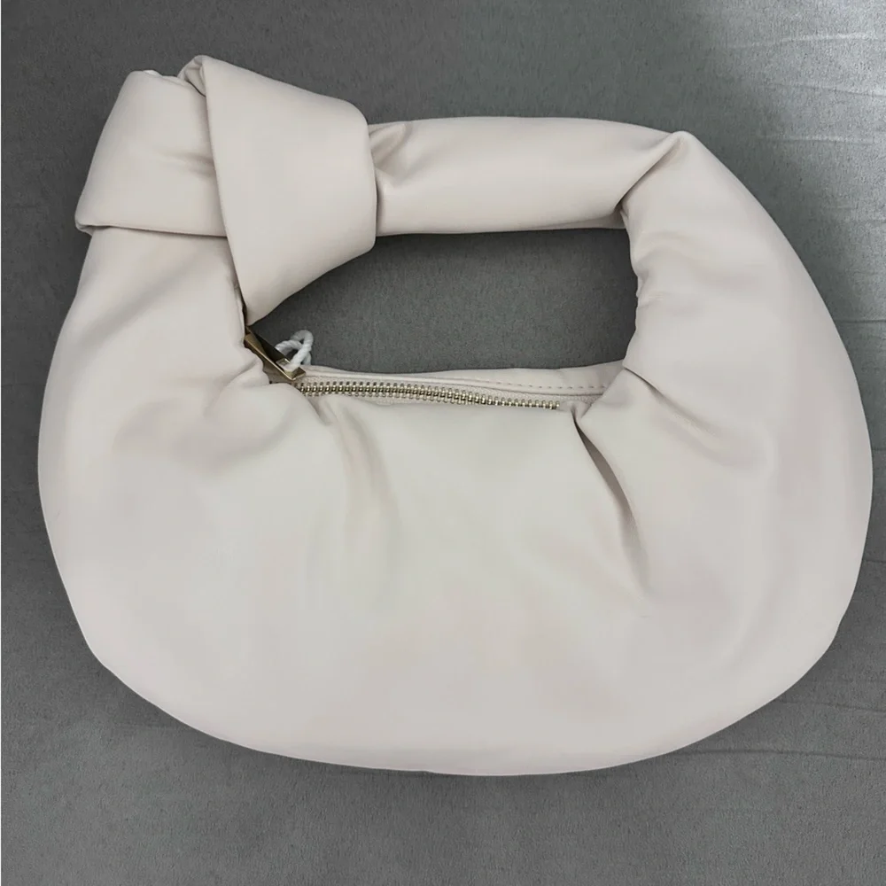 Melie Bianco Alexandra Cream Vegan Top Handle Bag